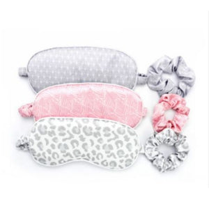 Lemon Lavender Silky Satin Eye Mask & Scrunchie Set Asrt