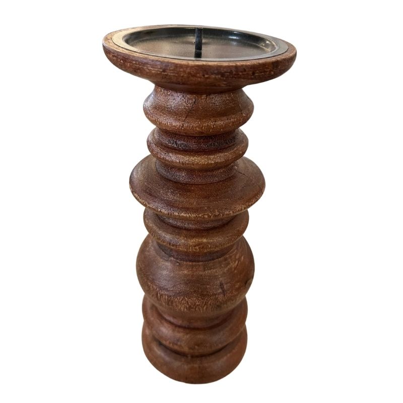 Natural Pillar Candle Holder 9.5