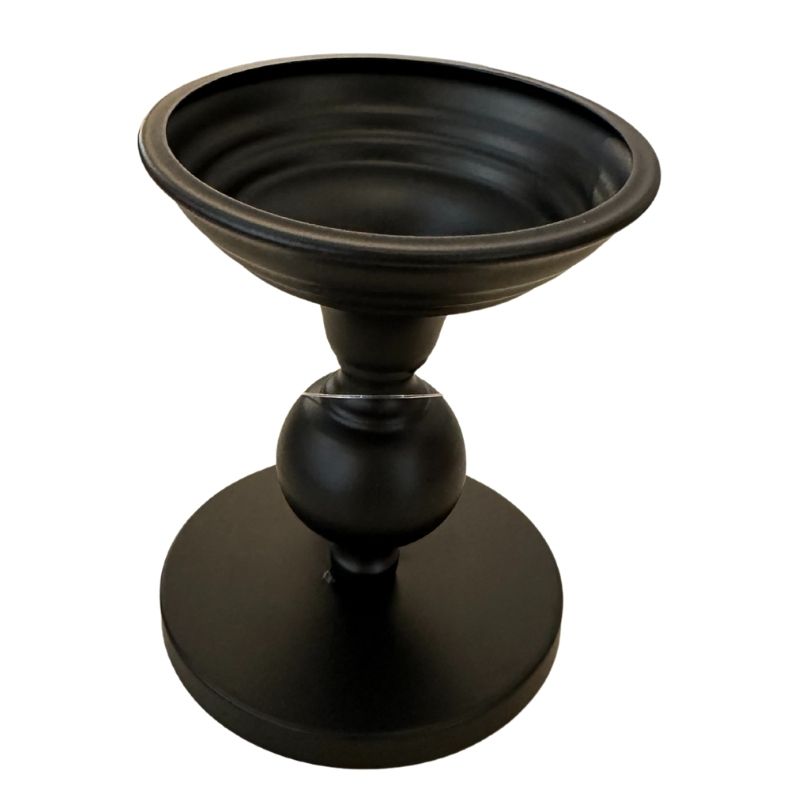 Black Metal Candle Holder - 2 Sizes