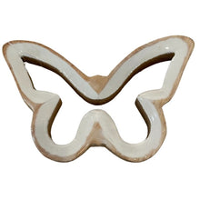 Load image into Gallery viewer, White Wooden Butterfly Figurine with Enamel - 2 Sizes
