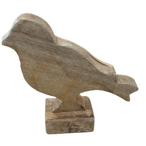 Wooden Bird Figurine 4.5"