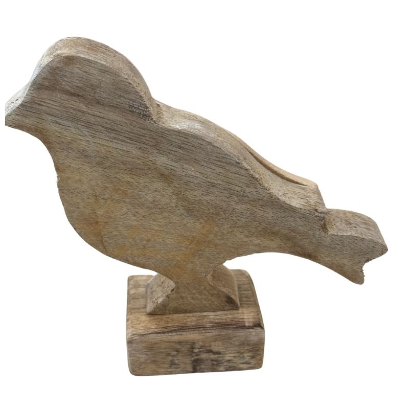 Wooden Bird Figurine 4.5