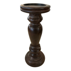 Brown Wood Candle Holder - 2 Sizes