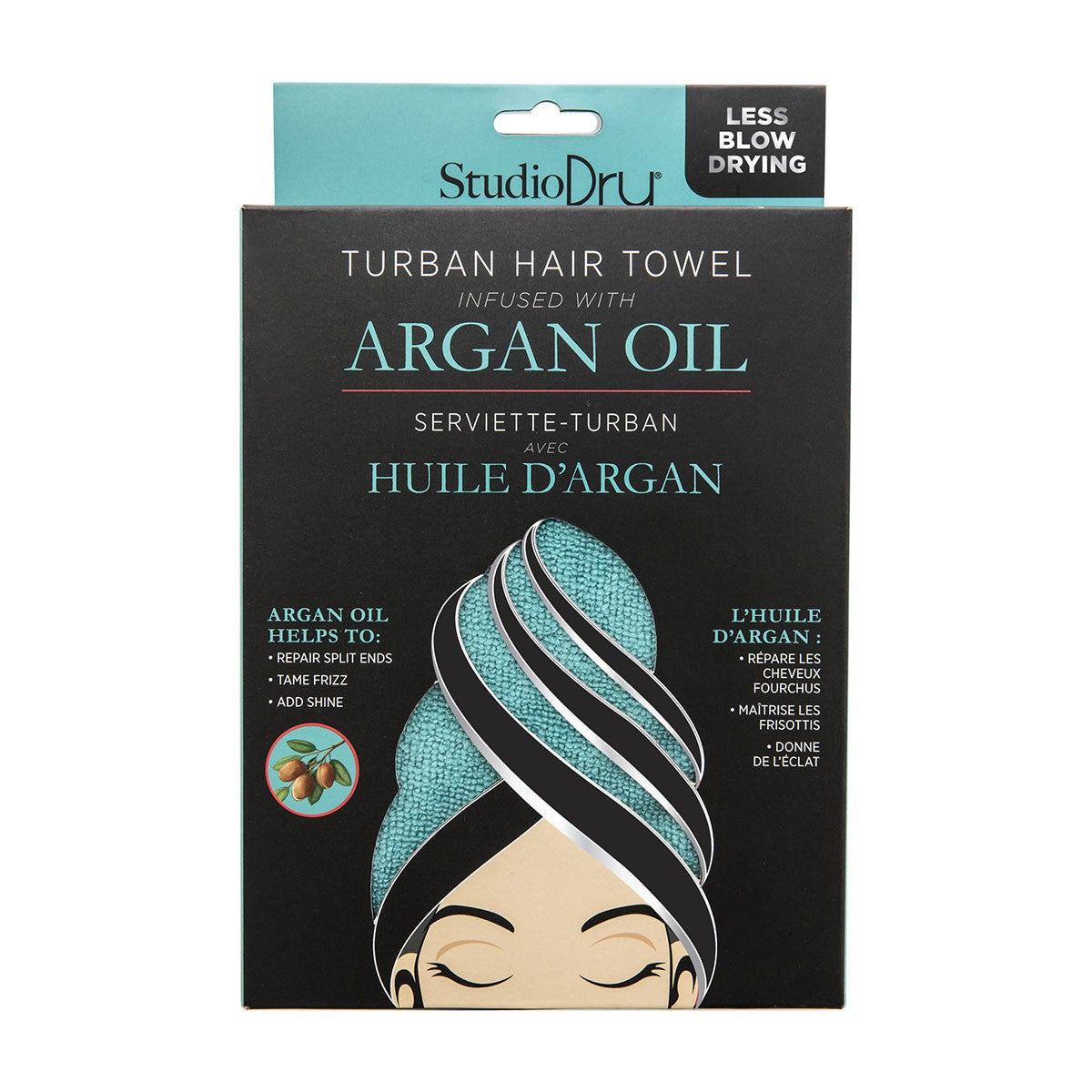 Argan oil outlet infused hair turban